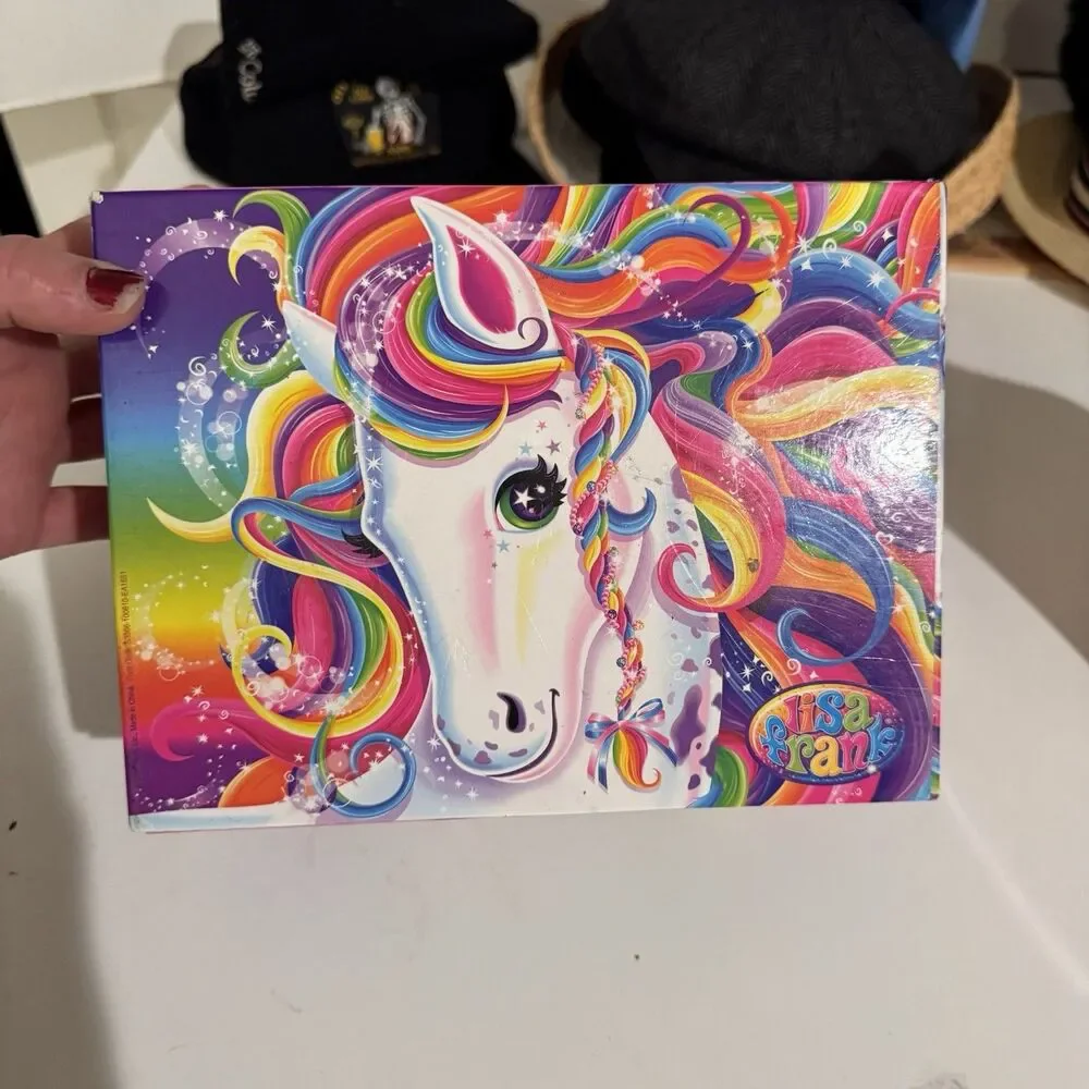 Lisa Frank Majesty Unicorn Stationary/Jewelry Box Treasure Chest Vintage